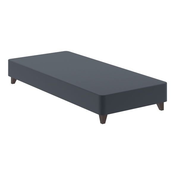 Кровать Бокс спринг с темными опорами BSD 920 серый 2000х900х200 MUAR