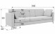 Браско Диван трехместный BRS-3 2450*800*840