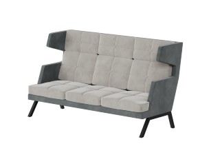 Алдо Диван трёхместный высокий с декором из пуговиц ALDB-03 2010*960*1180