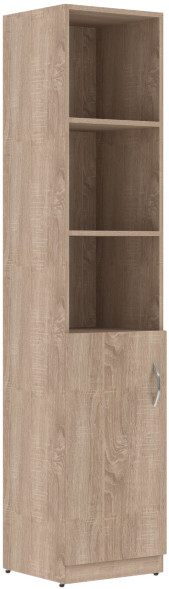 Шкаф колонка с глухой малой дверью SR-5U.5(L) Дуб Сонома светлый 386х375х1815
