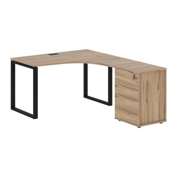 Стол эргономичный с тумбой EQCET 1318(R) 1360х1880х750 EDIS