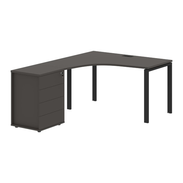 Стол эргономичный с тумбой EUCET 1318(L) 1360х1880х750 EDIS