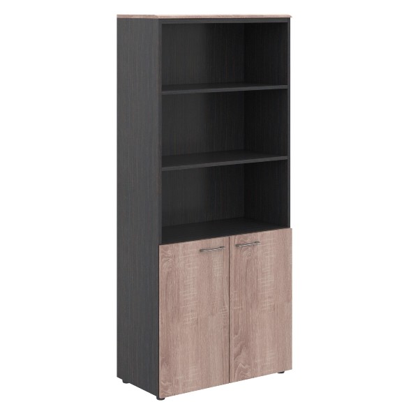 Шкаф с 1 комплектом глухих малых дверей и топом WHC 85.5 Дуб Сонома/Легно темный 856х432х1949 WAVE в Ставрополе 