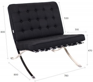 Диван офисный Everprof Barcelona-1 Экокожа Черный