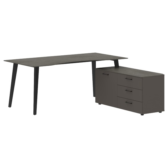 Стол руководителя с тумбой JCT 1818(R) 1800х1800х750 JAY