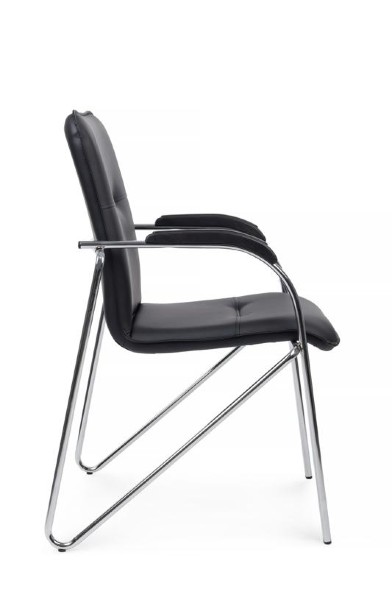 Стул Самба с пластиковыми подлокотниками SMB-03H Хром гальв