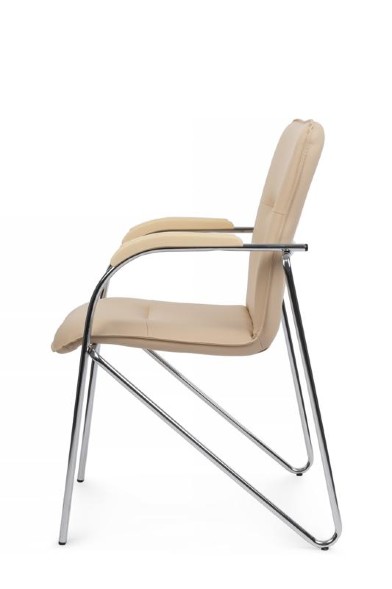 Стул Самба с пластиковыми подлокотниками SMB-03H Хром гальв