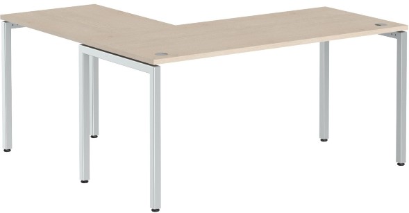 Стол угловой XSCT 1615 Бук Тиара/Алюминий 1600х1500х750 в Ставрополе 